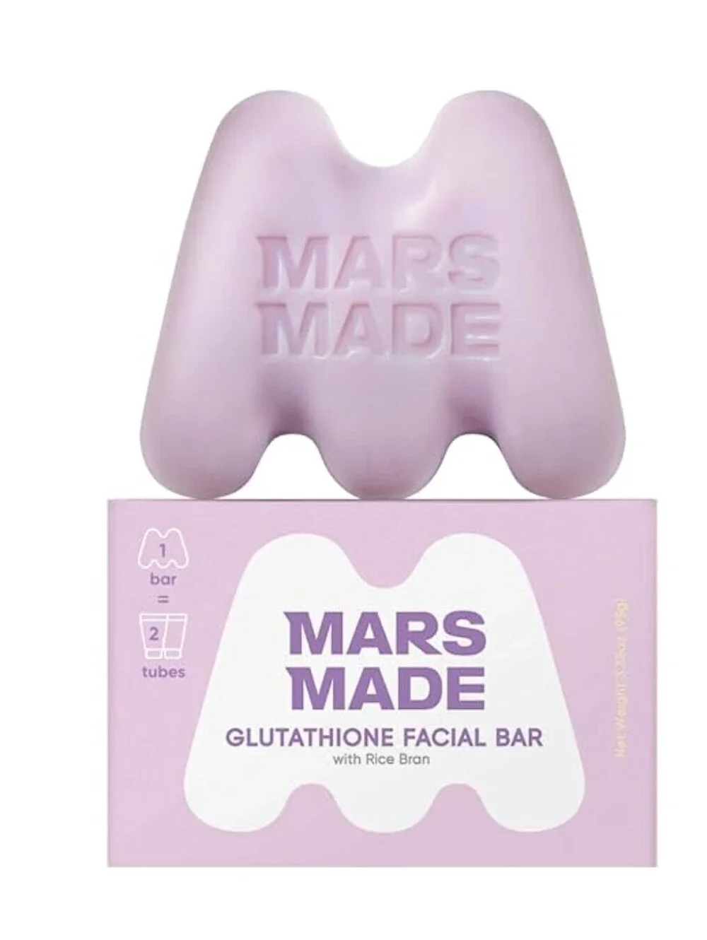 MARS MADE Glutathione Facial Bar with Rice Bran